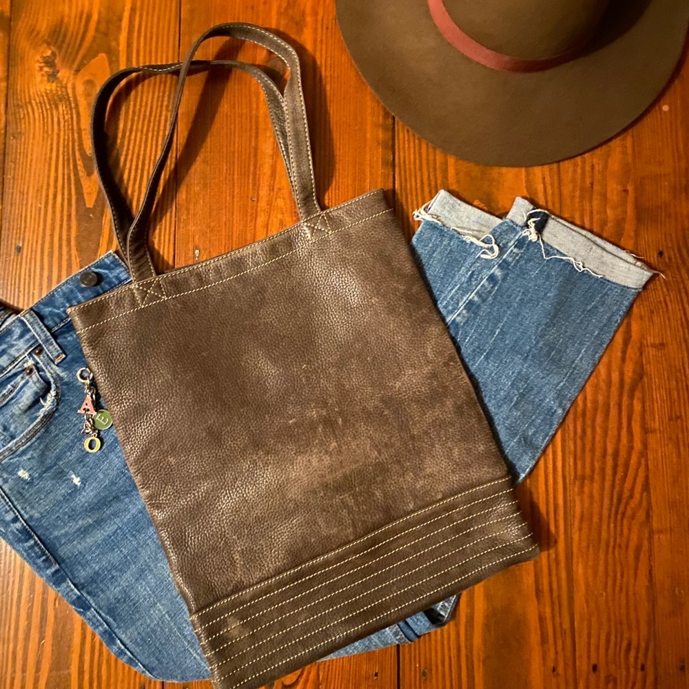 American Eagle Brown Genuine Leather Tote Bag